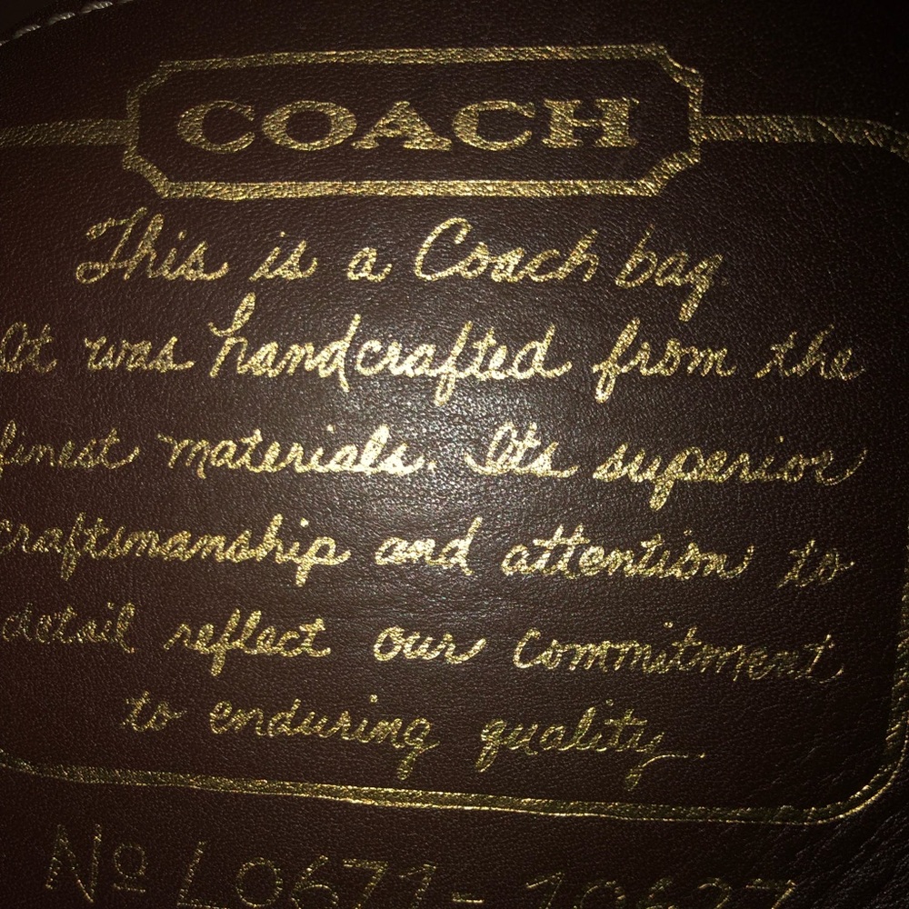 Authentic Coach tote bag
